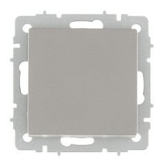 Изображение товара Выключатель IEK Brite ВС10-1-3-БрС одноклавишный встраиваемый сталь перекрестный (BR-V13-0-10-K46)