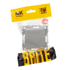 Выключатель IEK Brite ВС10-1-3-БрС одноклавишный встраиваемый сталь перекрестный (BR-V13-0-10-K46) - фото 3