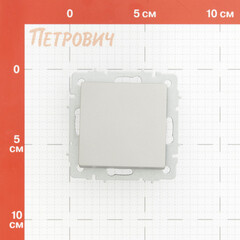 Выключатель IEK Brite ВС10-1-3-БрС одноклавишный встраиваемый сталь перекрестный (BR-V13-0-10-K46) - фото 2