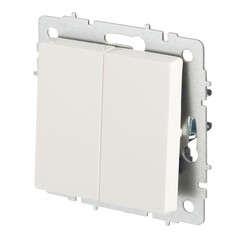 Выключатель IEK Brite ВС10-2-0-БрБ двухклавишный встраиваемый белый (BR-V20-0-10-K01) - фото 4