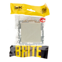 Выключатель IEK Brite ВС10-1-3-БрКр одноклавишный встраиваемый бежевый перекрестный (BR-V13-0-10-K10) - фото 3