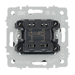 Выключатель IEK Brite ВС10-1-3-БрЧ одноклавишный встраиваемый черный перекрестный (BR-V13-0-10-K02) - фото 5