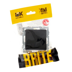 Выключатель IEK Brite ВС10-1-3-БрЧ одноклавишный встраиваемый черный перекрестный (BR-V13-0-10-K02) - фото 3