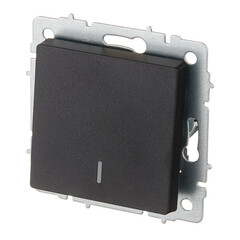 Выключатель IEK Brite ВС10-1-7-БрЧ одноклавишный встраиваемый черный проходной с подсветкой (BR-V12-1-10-K02) - фото 4