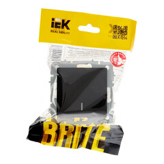 Выключатель IEK Brite ВС10-1-7-БрЧ одноклавишный встраиваемый черный проходной с подсветкой (BR-V12-1-10-K02) - фото 5