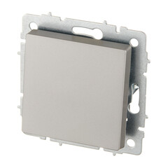 Выключатель IEK Brite ВС10-1-6-БрС одноклавишный встраиваемый сталь проходной (BR-V12-0-10-K46) - фото 4