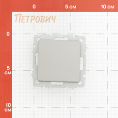 Выключатель IEK Brite ВС10-1-6-БрС одноклавишный встраиваемый сталь проходной (BR-V12-0-10-K46) - фото 2