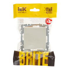 Выключатель IEK Brite ВС10-1-6-БрКр одноклавишный встраиваемый бежевый проходной (BR-V12-0-10-K10) - фото 5
