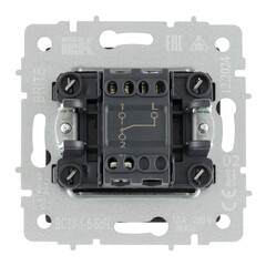 Выключатель IEK Brite ВС10-1-6-БрЧ одноклавишный встраиваемый черный проходной (BR-V12-0-10-K02) - фото 5