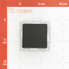 Выключатель IEK Brite ВС10-1-6-БрЧ одноклавишный встраиваемый черный проходной (BR-V12-0-10-K02) - фото 2