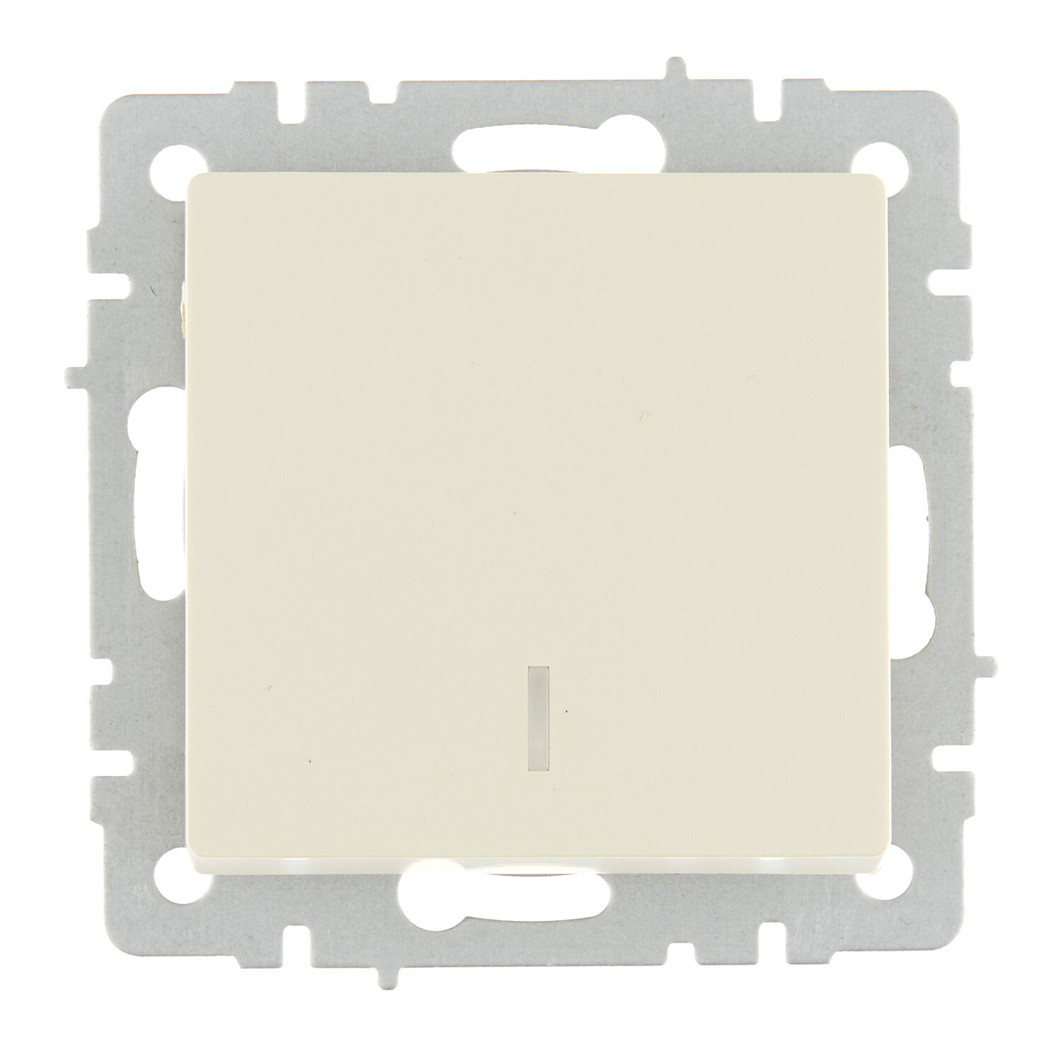 Изображение товара Встраиваемый одноклавишный выключатель IEK Brite с подсветкой бежевый