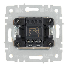 Выключатель IEK Brite ВС10-1-1-БрБ одноклавишный встраиваемый бежевый с подсветкой (BR-V10-1-10-K10) - фото 5