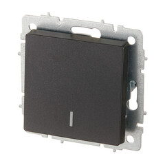 Выключатель IEK Brite ВС10-1-1-БрЧ одноклавишный встраиваемый черный с подсветкой (BR-V10-1-10-K02) - фото 4