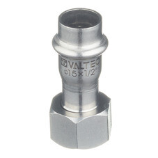 Соединитель VALTEC (VTi.908.I.001504) 15 мм х 1/2 ВР(г) нержавеющая сталь с накидной гайкой