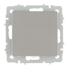 Выключатель IEK Brite ВС10-1-0-БрС одноклавишный встраиваемый сталь (BR-V10-0-10-K46)