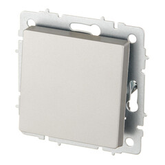 Выключатель IEK Brite ВС10-1-0-БрС одноклавишный встраиваемый сталь (BR-V10-0-10-K46) - фото 4