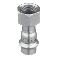 Соединитель VALTEC (VTi.908.I.001504) 15 мм х 1/2 ВР(г) нержавеющая сталь с накидной гайкой - фото 2