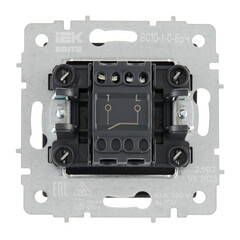 Выключатель IEK Brite ВС10-1-0-БрЧ одноклавишный встраиваемый черный (BR-V10-0-10-K02) - фото 5