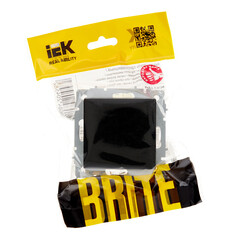 Выключатель IEK Brite ВС10-1-0-БрЧ одноклавишный встраиваемый черный (BR-V10-0-10-K02) - фото 3