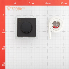 Терморегулятор IEK Brite ТС10-1-БрЧ для теплого пола встраиваемый черный электронный с индикацией (BR-RT11-K02) - фото 2