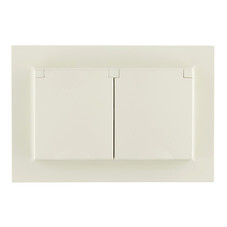 Розетка IEK Brite РСбш12-3-44-БрКр встраиваемая бежевая с крышкой (BR-R26-16-44-K10-F)
