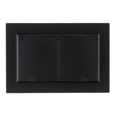 Розетка IEK Brite РСбш12-3-44-Бр встраиваемая черная с крышкой (BR-R26-16-44-K02-F)
