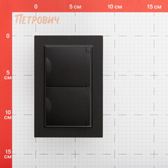 Розетка IEK Brite РСбш12-3-44-Бр встраиваемая черная с крышкой (BR-R26-16-44-K02-F) - фото 2
