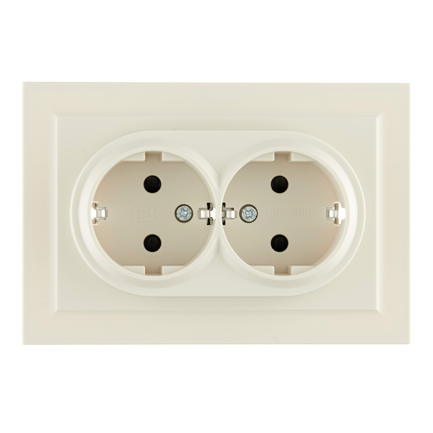 

Розетка IEK Brite РСш12-3-БрКр встраиваемая бежевая со шторками (BR-R24-16-K10-F), Бежевый