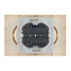 Розетка IEK Brite РСш12-3-БрКр встраиваемая бежевая со шторками (BR-R24-16-K10-F) - фото 5