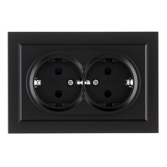 Изображение товара Розетка IEK Brite РСш12-3-БрЧ встраиваемая черная со шторками (BR-R24-16-K02-F)