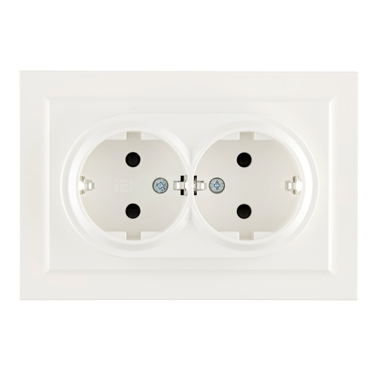 

Розетка IEK Brite РСш12-3-БрБ встраиваемая белая со шторками (BR-R24-16-K01-F), Белый