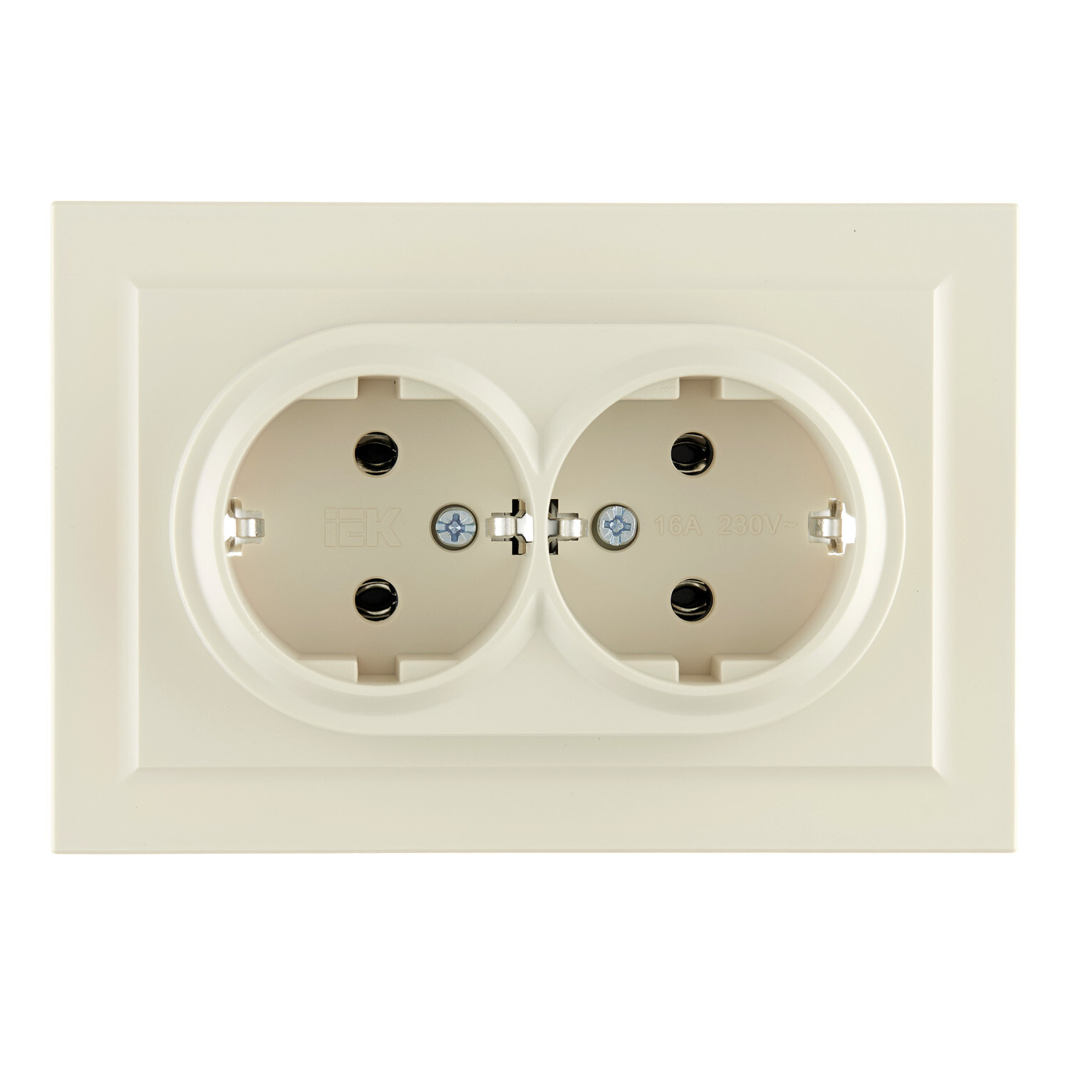 

Розетка IEK Brite РС12-3-БрКр встраиваемая бежевая (BR-R21-16-K10-F), Бежевый