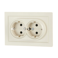 Розетка IEK Brite РС12-3-БрКр встраиваемая бежевая (BR-R21-16-K10-F) - фото 4