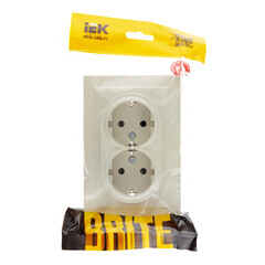 Розетка IEK Brite РС12-3-БрКр встраиваемая бежевая (BR-R21-16-K10-F) - фото 3