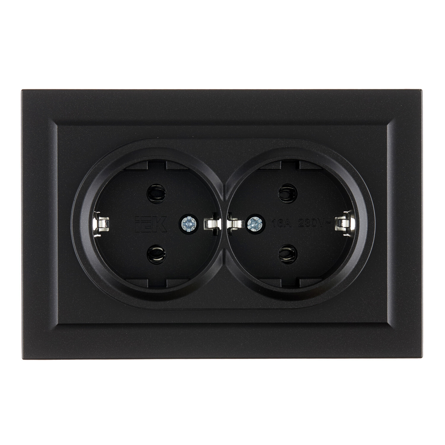 Изображение товара Розетка IEK Brite РС12-3-БрЧ встраиваемая черная