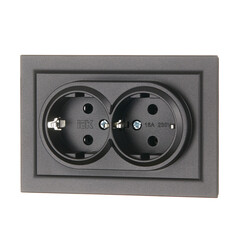 Розетка IEK Brite РС12-3-БрЧ встраиваемая черная (BR-R21-16-K02-F) - фото 4