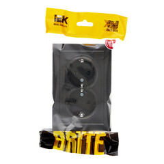 Розетка IEK Brite РС12-3-БрЧ встраиваемая черная (BR-R21-16-K02-F) - фото 3