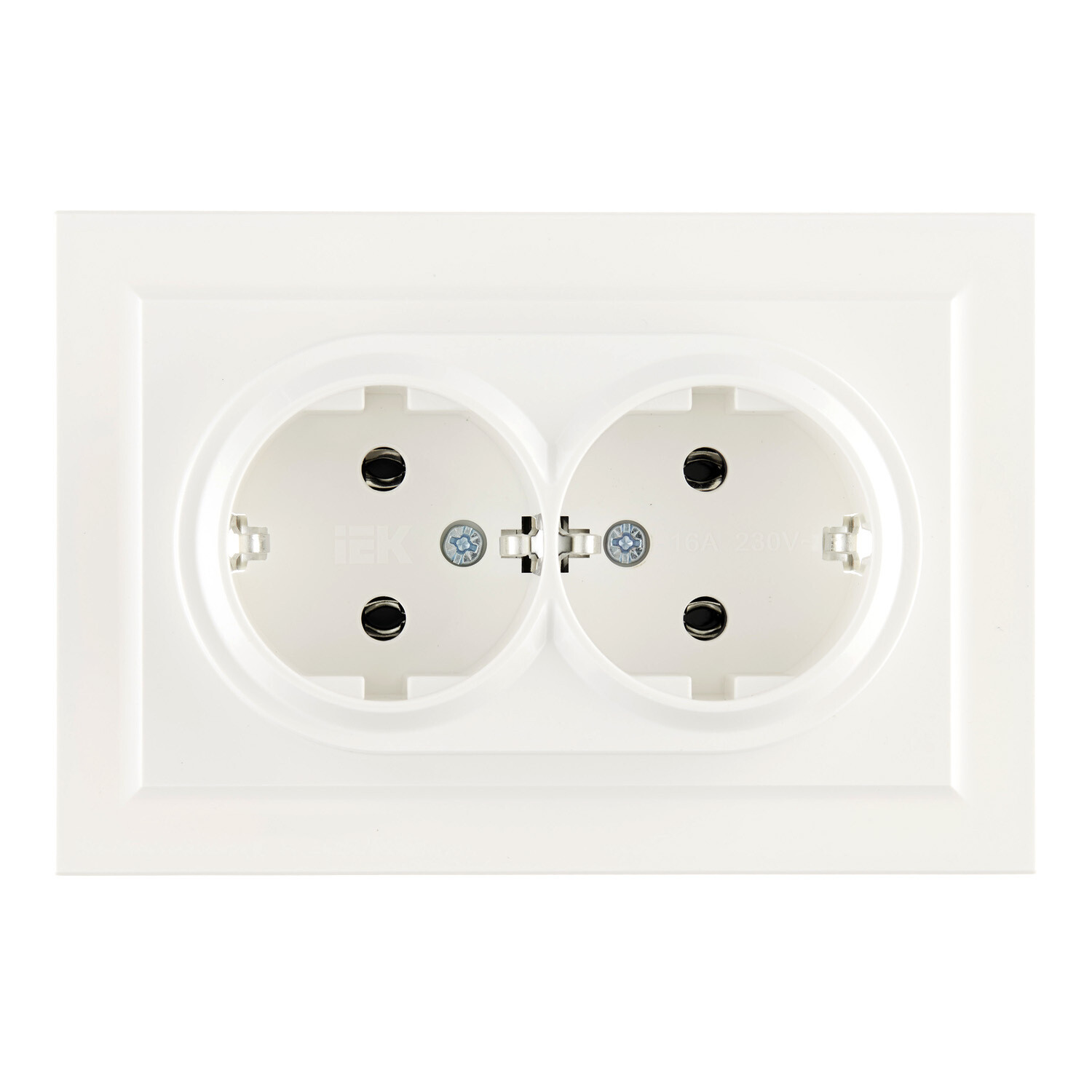 Изображение товара Розетка IEK Brite РС12-3-БрБ встраиваемая белая высокая степень защиты IP20