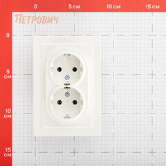 Розетка IEK Brite РС12-3-БрБ встраиваемая белая (BR-R21-16-K01-F) - фото 2