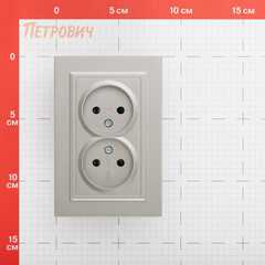 Розетка IEK Brite РС12-2-БрС встраиваемая сталь (BR-R20-10-K46-F) - фото 2