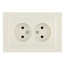 Розетка IEK Brite РС12-2-БрКр встраиваемая бежевая (BR-R20-10-K10-F)