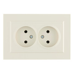 Изображение товара Розетка IEK Brite РС12-2-БрКр встраиваемая бежевая (BR-R20-10-K10-F)