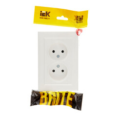 Розетка IEK Brite РС12-2-БрБ встраиваемая белая (BR-R20-10-K01-F) - фото 3