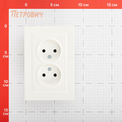 Розетка IEK Brite РС12-2-БрБ встраиваемая белая (BR-R20-10-K01-F) - фото 2
