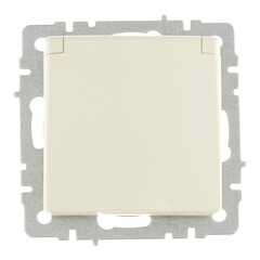 Изображение товара Розетка IEK Brite РСбш10-3-БрКр встраиваемая бежевая со шторками (BR-R16-16-K10)