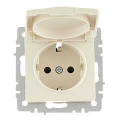 Розетка IEK Brite РСбш10-3-БрКр встраиваемая бежевая со шторками (BR-R16-16-K10) - фото 5