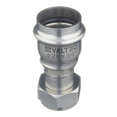 Соединитель VALTEC (VTi.908.I.002805) 28 мм х 3/4 ВР(г) нержавеющая сталь с накидной гайкой - фото 1