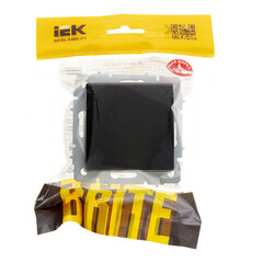Розетка IEK Brite РСбш10-3-44-БрЧ встраиваемая черная со шторками с крышкой (BR-R16-16-44-K02) - фото 3