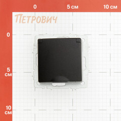 Розетка IEK Brite РСбш10-3-44-БрЧ встраиваемая черная со шторками с крышкой (BR-R16-16-44-K02) - фото 2