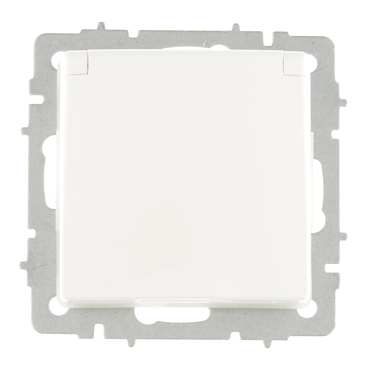 Изображение товара Розетка IEK Brite встраиваемая белая с шторками и крышкой IP44